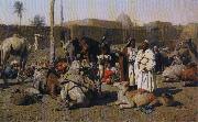 Leopold Carl Muller Kamelmarkt, Kaire china oil painting reproduction